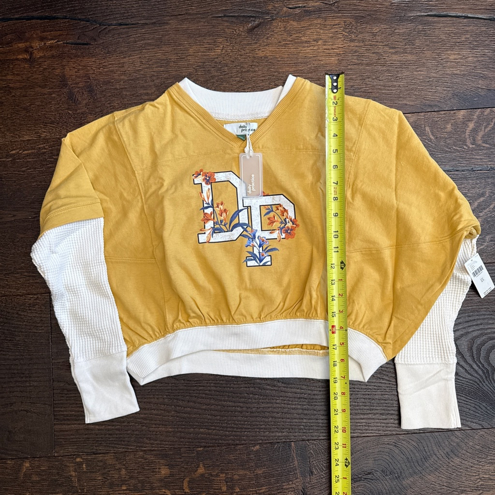 Anthropologie Daily Practice Coin Toss Crop Top size XS - Picture 6 of 9